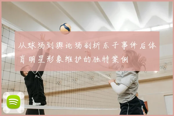 从球场到舆论场剖析东子事件后体育明星形象维护的独特案例