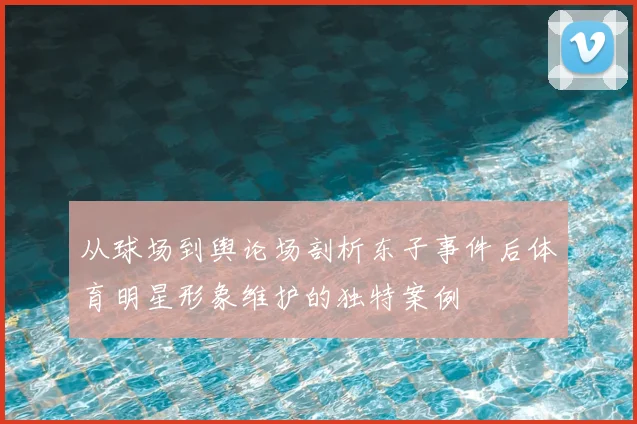 从球场到舆论场剖析东子事件后体育明星形象维护的独特案例